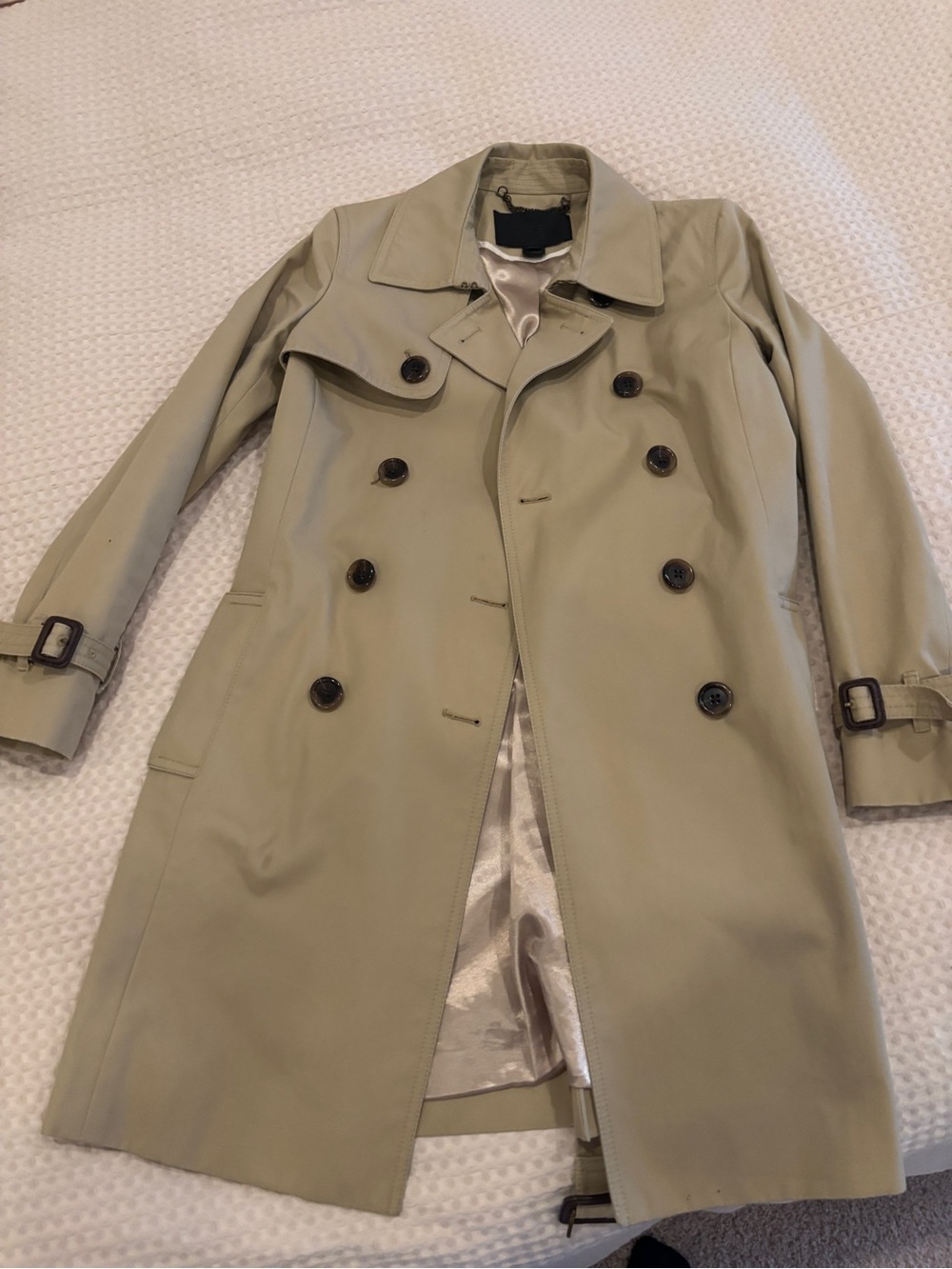 J. Crew Double-Breasted Trench Coat - Light Beige
